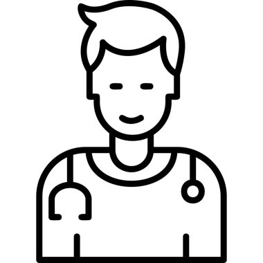 Basit avatar, doktor adamın grafiksel çizimi 