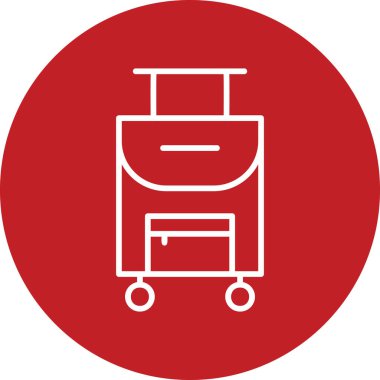 seyahat valiz simgesi, web basit illüstrasyon