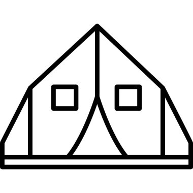 Çadır modern simge, vektör çizimi