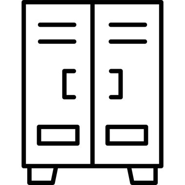 Dolaplar modern simge, vektör illüstrasyonu