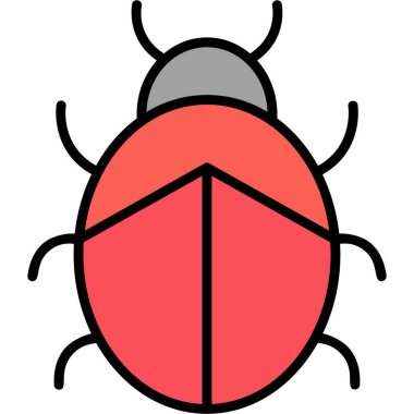 Böcek. Web simgesi basit illüstrasyon