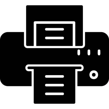 Yazıcı simgesi vektör illüstrasyonu