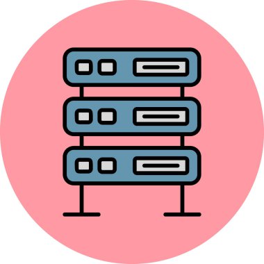 Sunucu. Web simgesi basit illüstrasyon