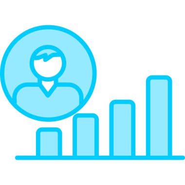 Kariyer tanıtımı modern simge, vektör illüstrasyonu