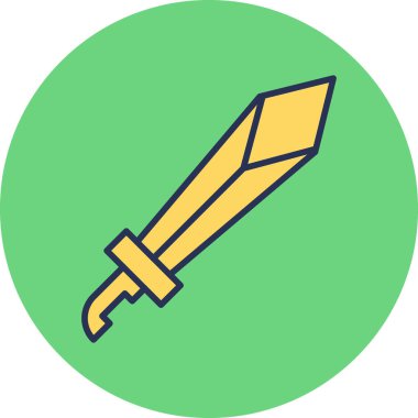 Kılıç. Web simgesi basit illüstrasyon 