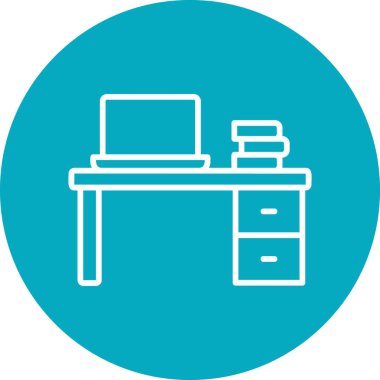 Ofis tablo simgesinin vektör illüstrasyonu