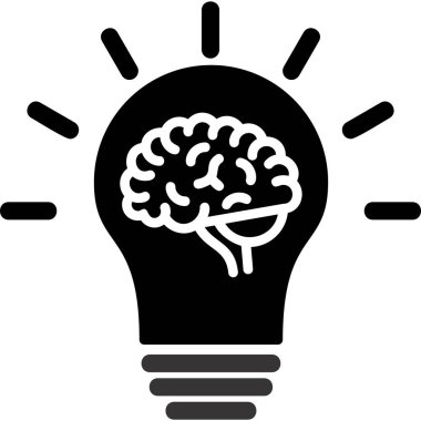 Fikir modern simgesi, vektör illüstrasyonu