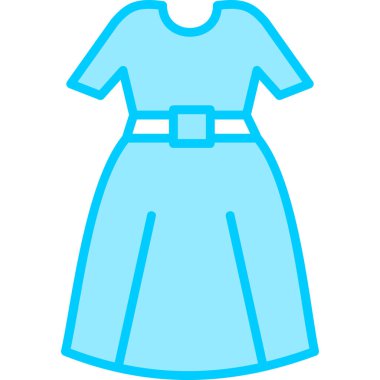 Güzel kız elbisesi. vektör illüstrasyonu