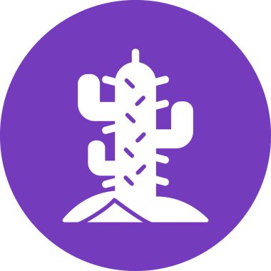 Kaktüs simgesi, modern tasarım illüstrasyonu