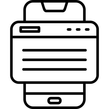 Smartphone Simgesi, vektör illüstrasyonu