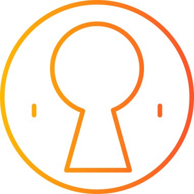 Anahtar deliği. Web simgesi vektör illüstrasyonu