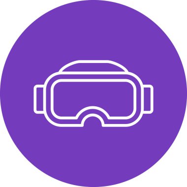 Vr gözlük modern simge, vektör illüstrasyonu 