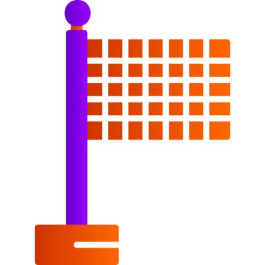 Bayrağı bitir. Web simgesi illüstrasyonu 