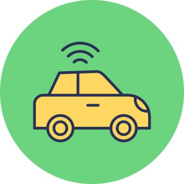 Araba modern simgesi, vektör illüstrasyonu