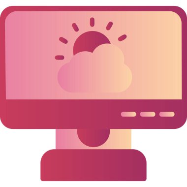 Hava durumu modern simgesi, vektör illüstrasyonu