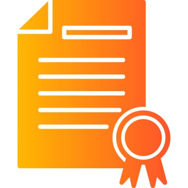 Sertifika. Web simgesi basit tasarım 