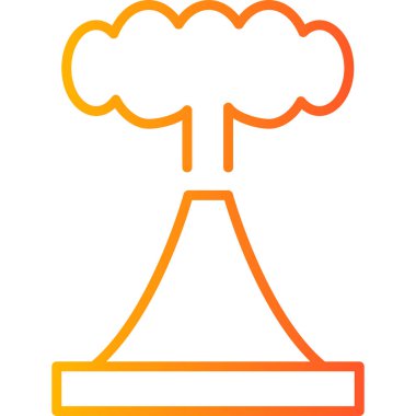 Yanardağ. Web simgesi basit illüstrasyon 