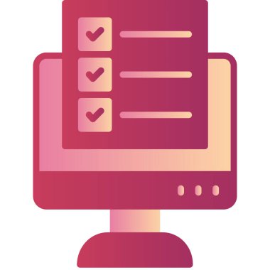 Sınav simgesi, modern tasarım illüstrasyonu