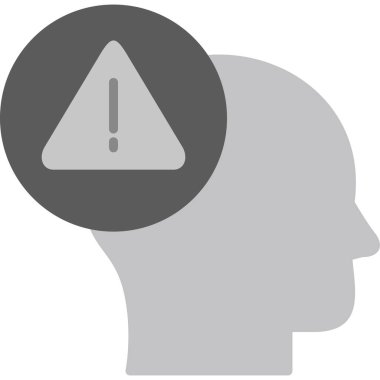 Ünlem işareti simgesi. düz tasarım biçimi.