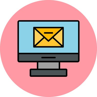 E-posta. Web simgesi basit illüstrasyon 