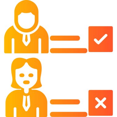 Selected Candidate modern vector icon illustration