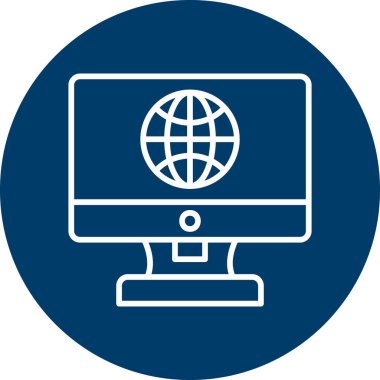 İnternet web simgesi basit illüstrasyon