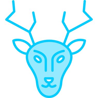 Geyik. Web simgesi basit illüstrasyon