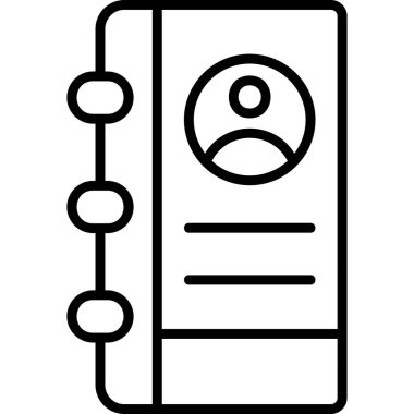 simple icon for web page, Contact Address Book, Address 