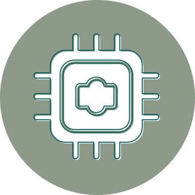 CPU icon, vector illustration simple design