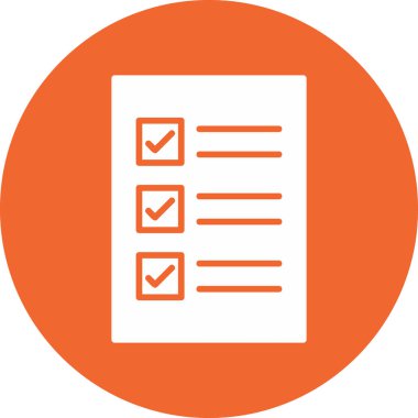 Kontrol listesi simgesinin vektör illüstrasyonu