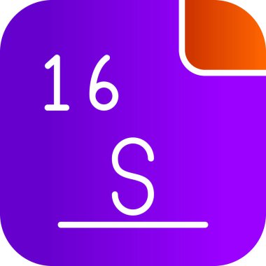 Sülfür, kimyasal element, ağ basit illüstrasyon