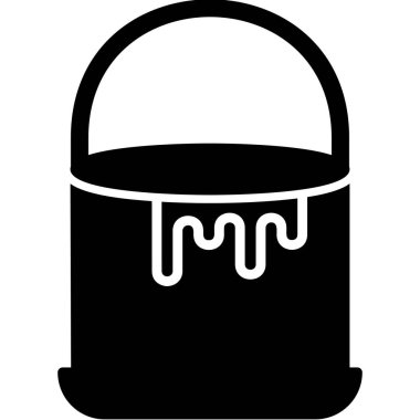 boya kovası simge vektör çizim