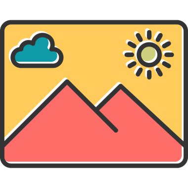 dağ resmi web vektör illüstrasyonu