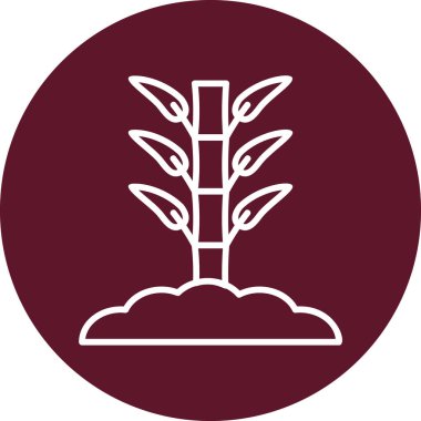 Bambu ağ simgesi basit bir illüstrasyon