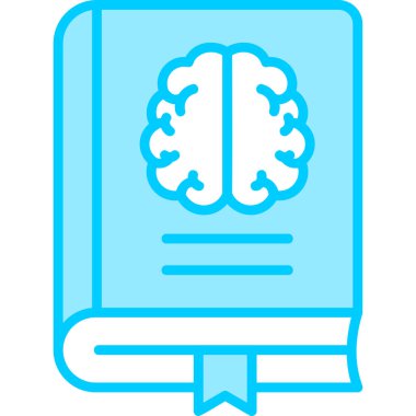 Nöroloji kitabı simgesi, modern tasarım illüstrasyonu