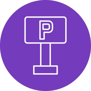 Park tabelası. Web simgesi basit illüstrasyon