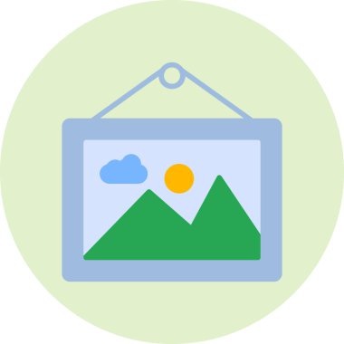 fotoğraf galerisi simgesi, vektör illüstrasyonu