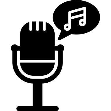 Müzik simgesi basit vektör tasarımı