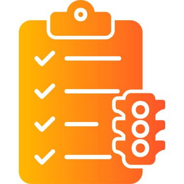 Kontrol listesi. Web simgesi basit illüstrasyon