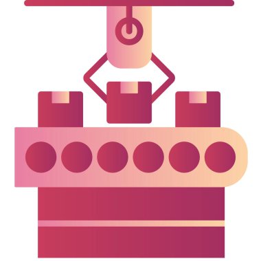 Üretim web simgesi vektör illüstrasyonu