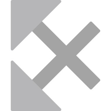 simple and minimalistic vector icon of the intersecting arrows