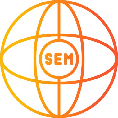 Sem dünya simgesinin vektör illüstrasyonu