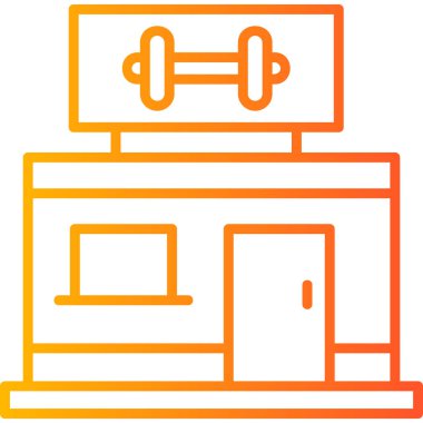 Spor salonu modern simgesi, vektör illüstrasyonu