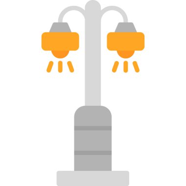 Sokak lambası modern simgesi, vektör illüstrasyonu