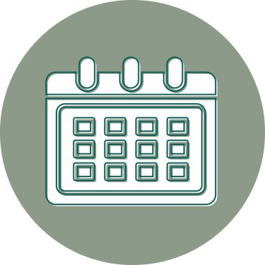 Takvim simgesi, vektör illüstrasyonu basit tasarım