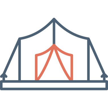 Çadır. Web simgesi basit tasarım