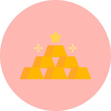 altın çubuklar, web basit simgesi illüstrasyonu