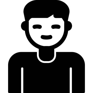 man head logo User, simple icon for web page 