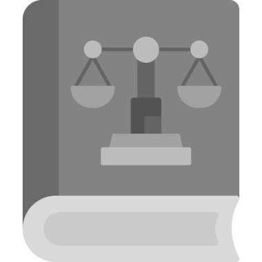 Adalet kitabı simgesi, modern tasarım illüstrasyonu