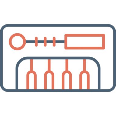 Piyano modern simge, vektör illüstrasyonu